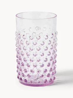 Bicchieri per acqua in vetro soffiato Hobnail 6 pz