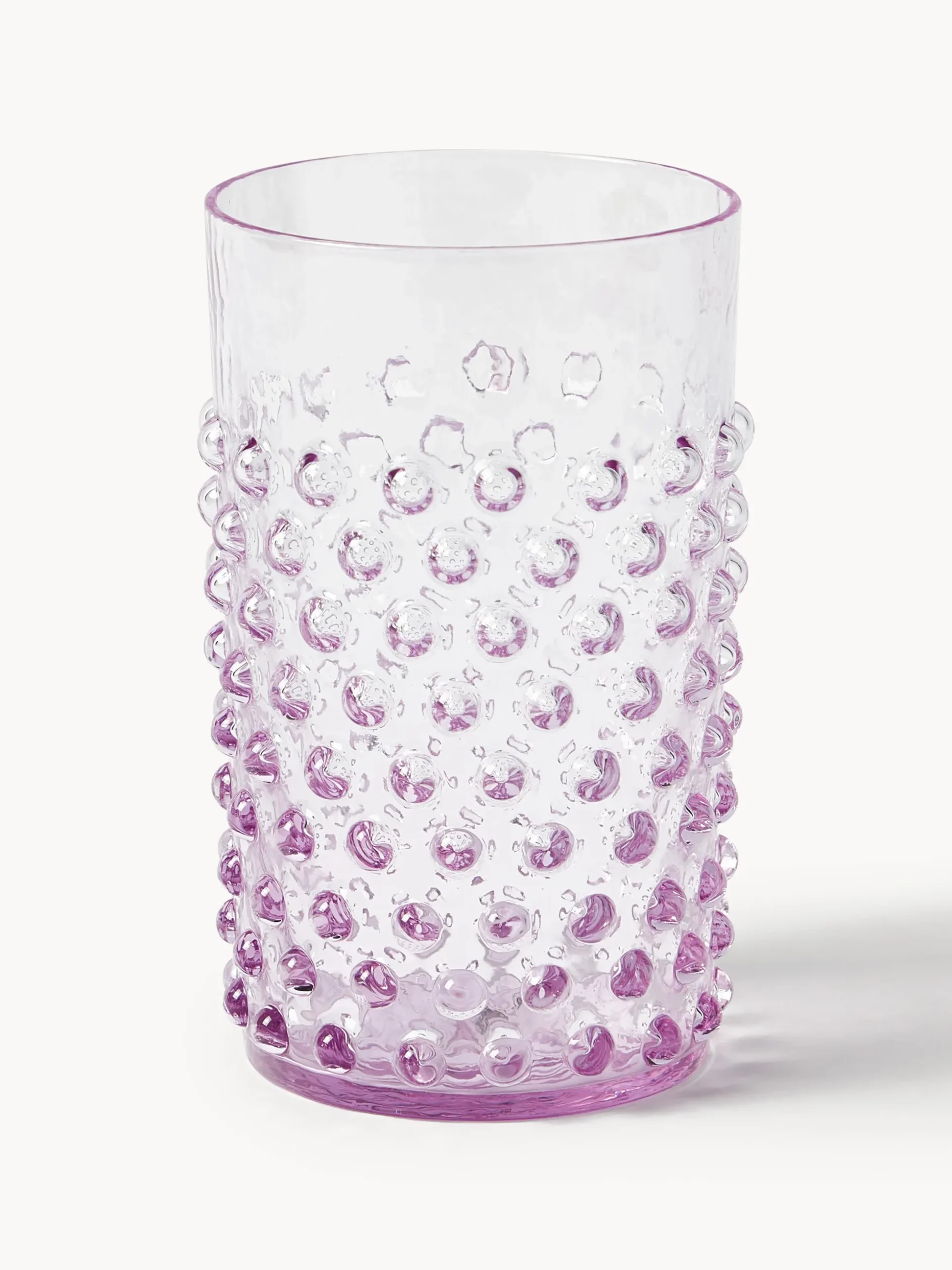 Bicchieri per acqua in vetro soffiato Hobnail 6 pz