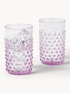 Bicchieri per acqua in vetro soffiato Hobnail 6 pz