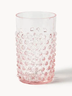 Bicchieri per acqua in vetro soffiato Hobnail 6 pz