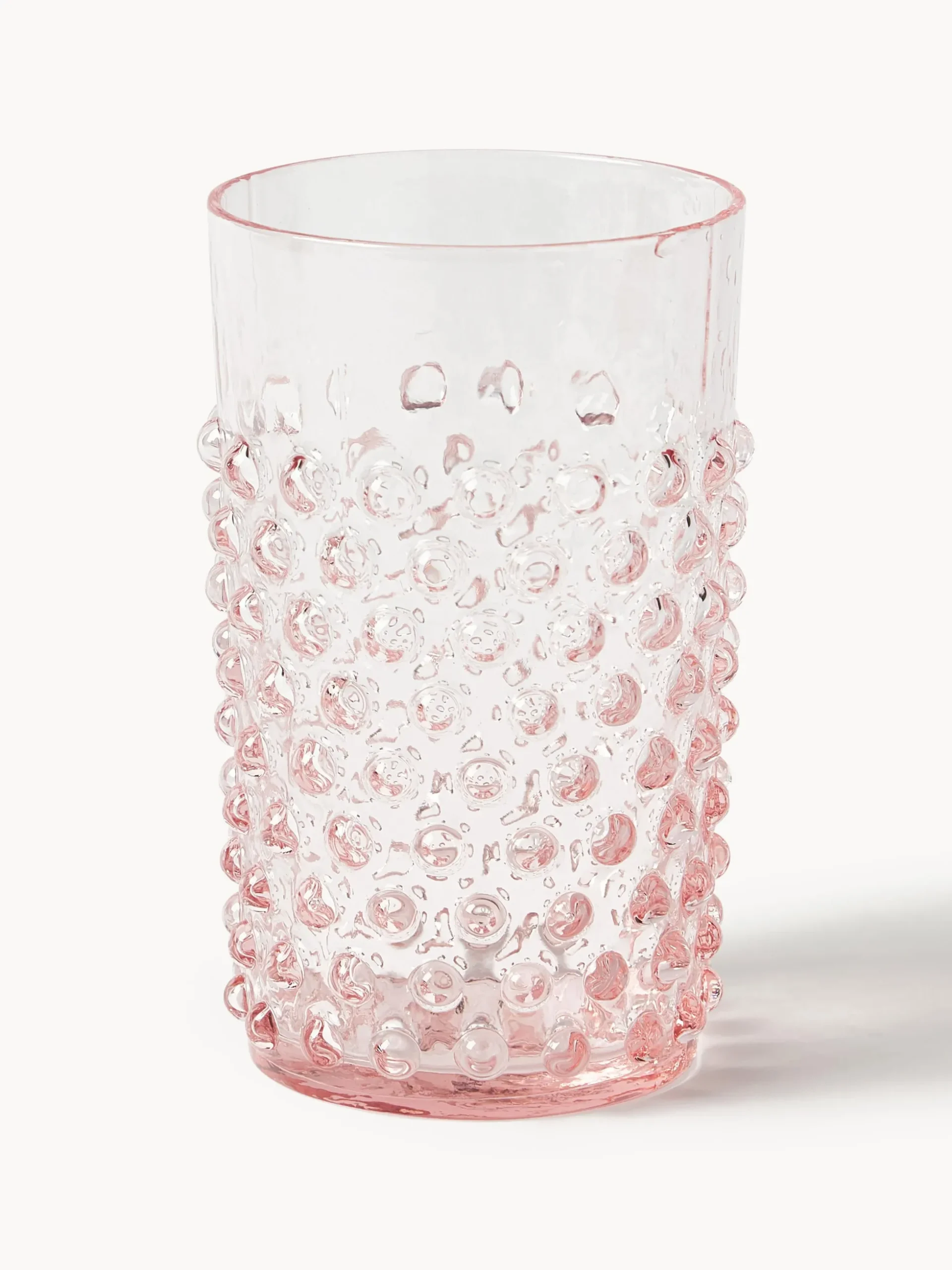Bicchieri per acqua in vetro soffiato Hobnail 6 pz