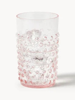 Bicchieri per acqua in vetro soffiato Hobnail 6 pz