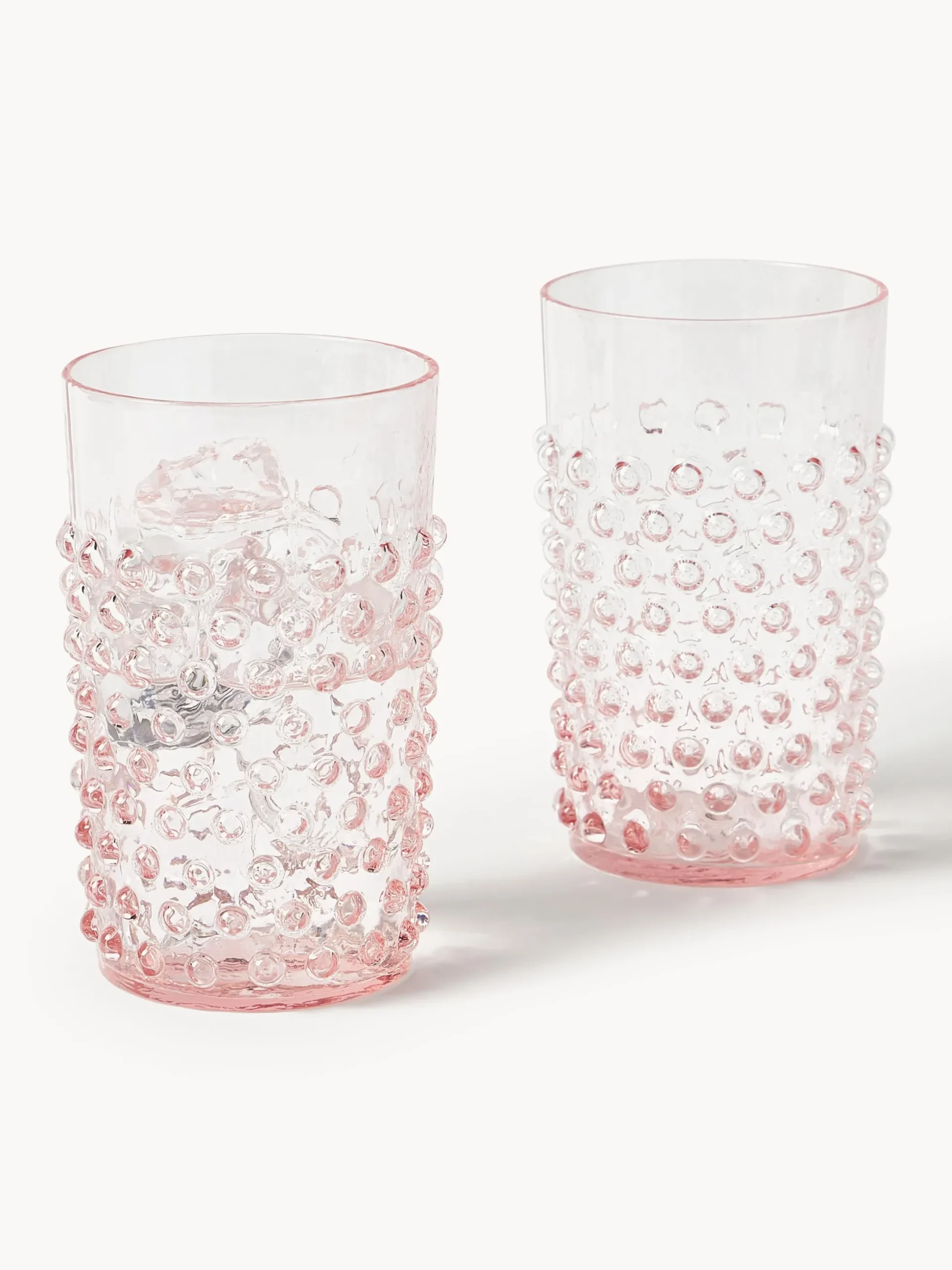 Bicchieri per acqua in vetro soffiato Hobnail 6 pz