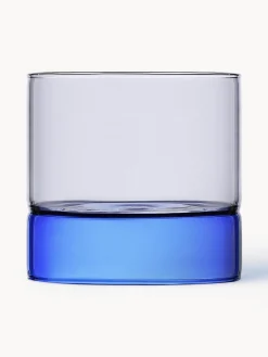 Bicchieri acqua in vetro borosilicato fatti a mano Bamboo Groove 2 pz