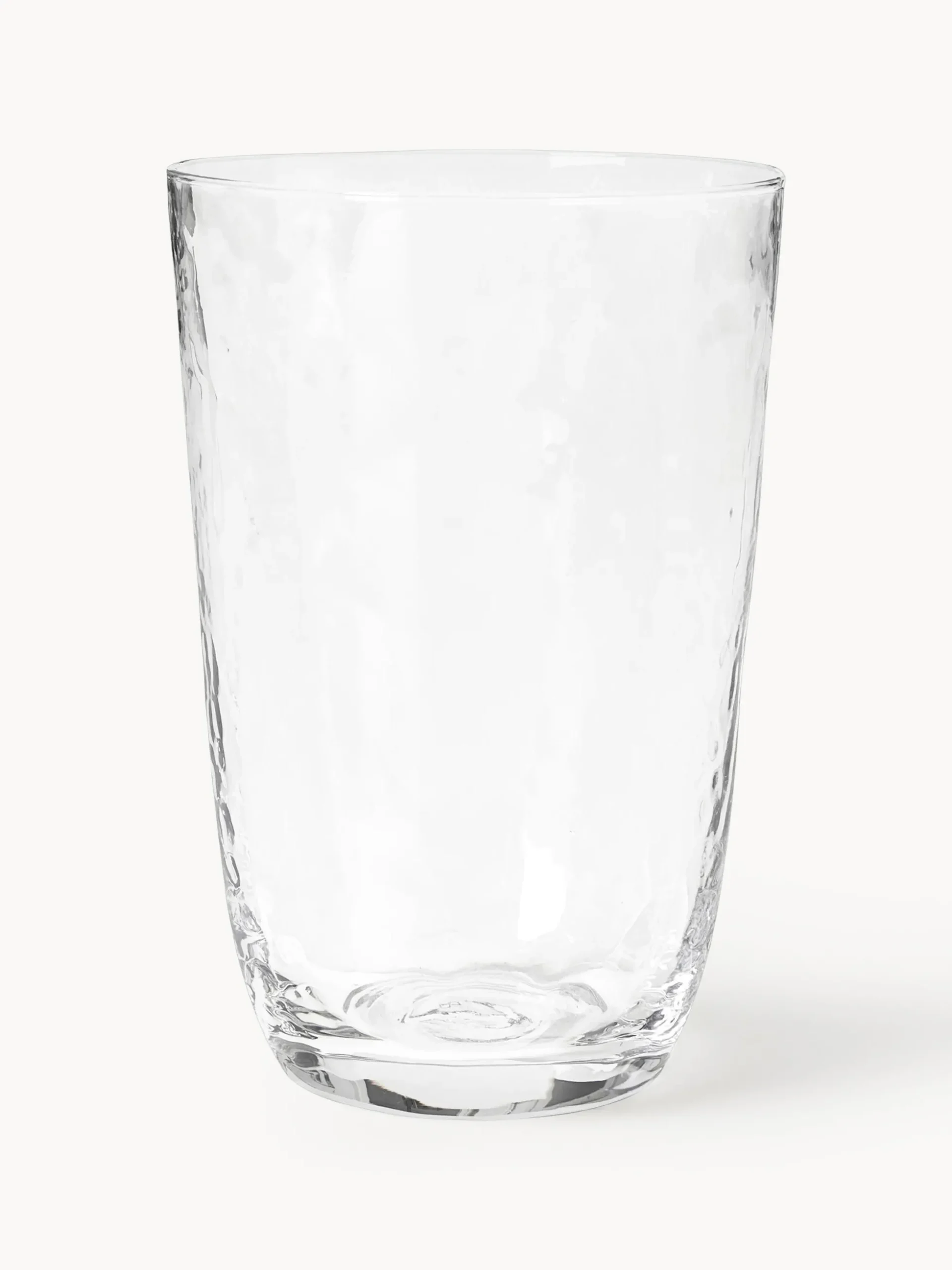 Bicchieri acqua in vetro soffiato irregolare Hammered 4 pz