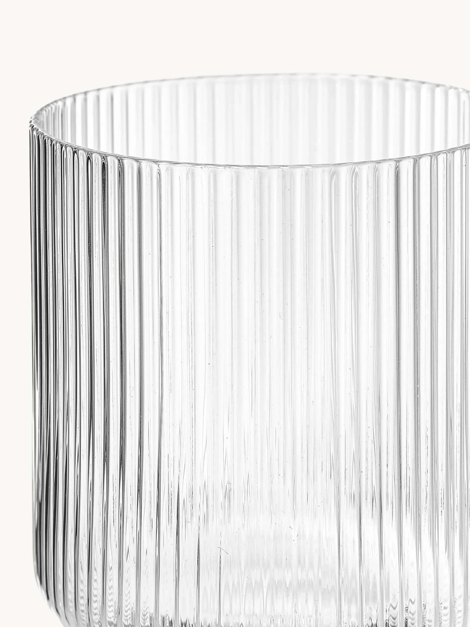 Bicchieri da vino in vetro soffiato con scanalatura in rilievo Ripple 2 pz