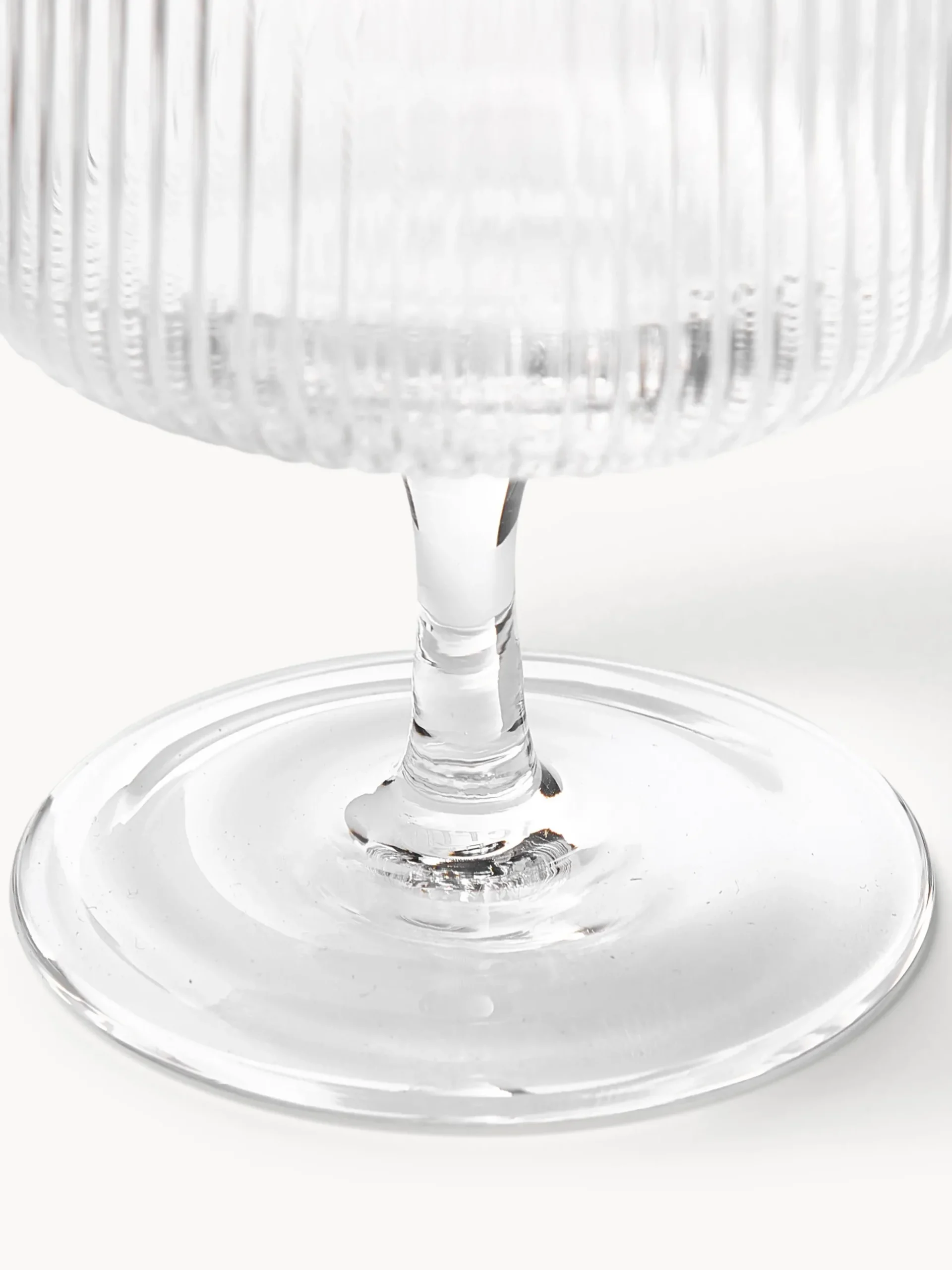 Bicchieri da vino in vetro soffiato con scanalatura in rilievo Ripple 2 pz