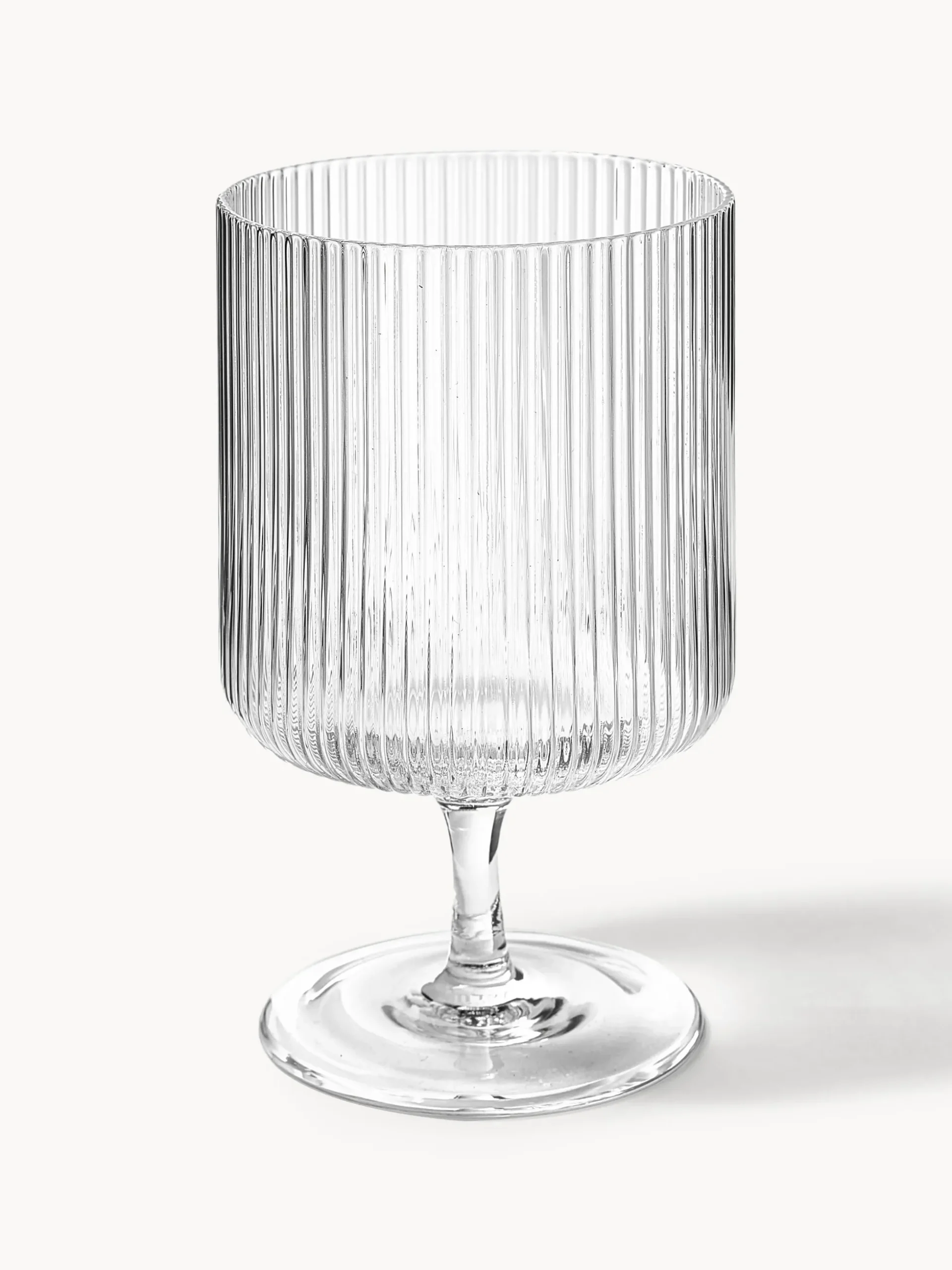 Bicchieri da vino in vetro soffiato con scanalatura in rilievo Ripple 2 pz