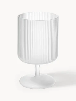 Bicchieri da vino in vetro soffiato con scanalatura in rilievo Ripple 2 pz