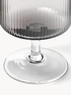 Bicchieri da vino in vetro soffiato con scanalatura in rilievo Ripple 2 pz