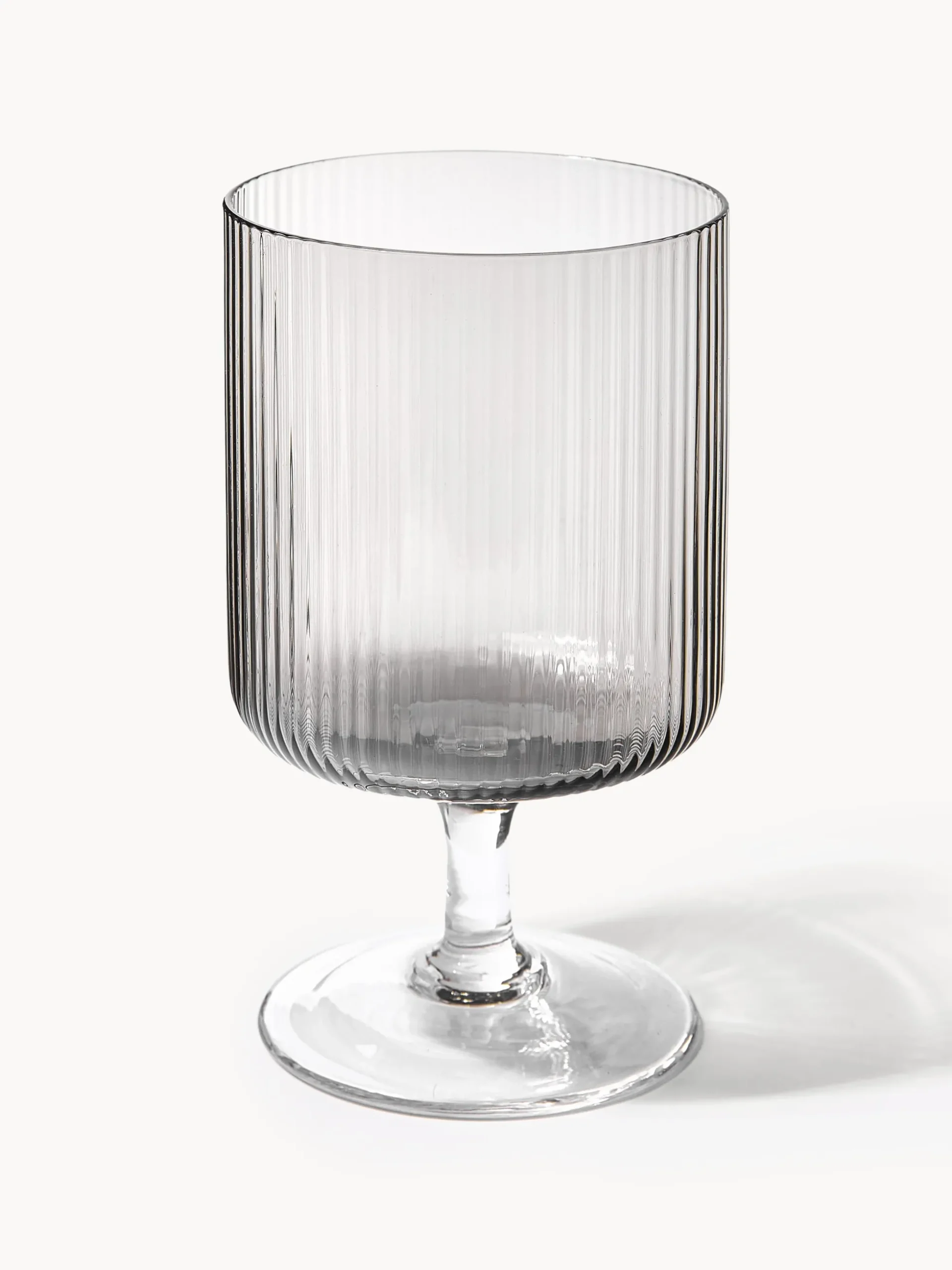 Bicchieri da vino in vetro soffiato con scanalatura in rilievo Ripple 2 pz