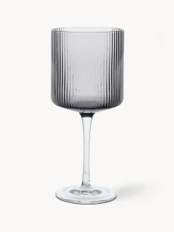 Bicchieri da vino rosso in vetro soffiato millerighe Ripple 2 pz