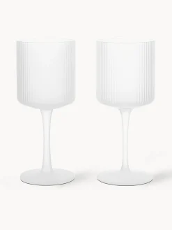 Bicchieri in vetro soffiato millerighe Ripple 2 pz