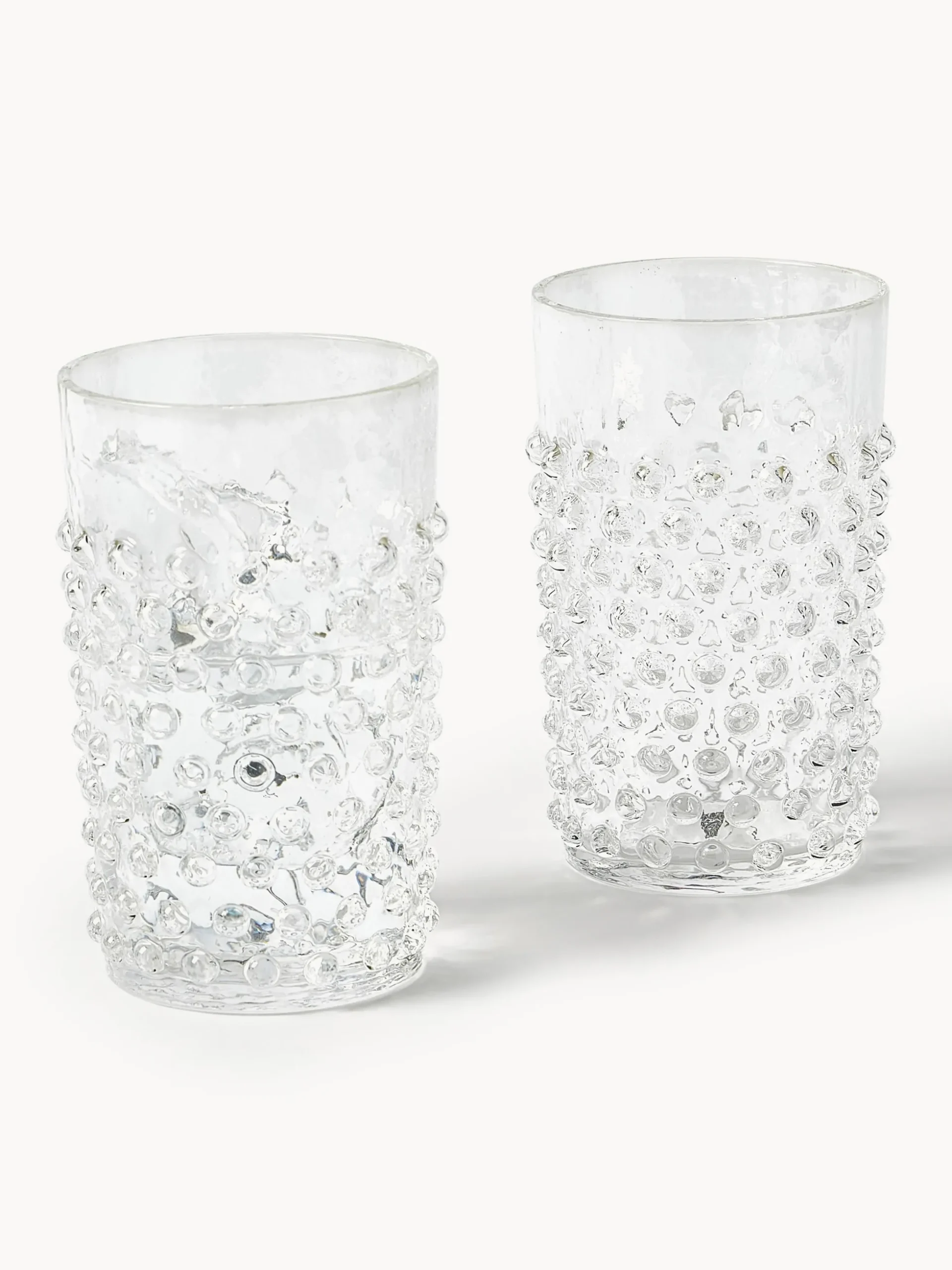Bicchieri per acqua in vetro soffiato Hobnail 6 pz
