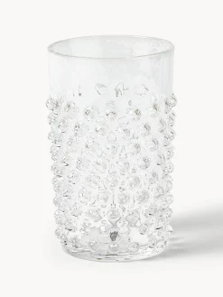 Bicchieri per acqua in vetro soffiato Hobnail 6 pz