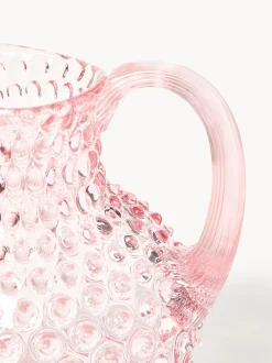Brocca in vetro soffiato Hobnail 2 L