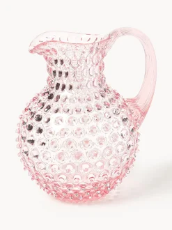 Brocca in vetro soffiato Hobnail 2 L