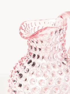 Brocca in vetro soffiato Hobnail 2 L