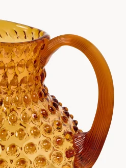 Brocca in vetro soffiato Hobnail 2 L