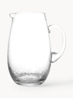 Brocca in vetro soffiato Hammered, 2 L