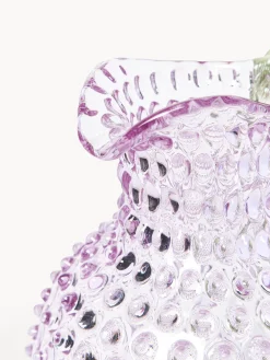 Brocca in vetro soffiato Hobnail 2 L