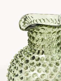 Brocca in vetro soffiato Hobnail 2 L