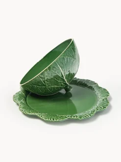 Burriera con coperchio fatta a mano Cabbage