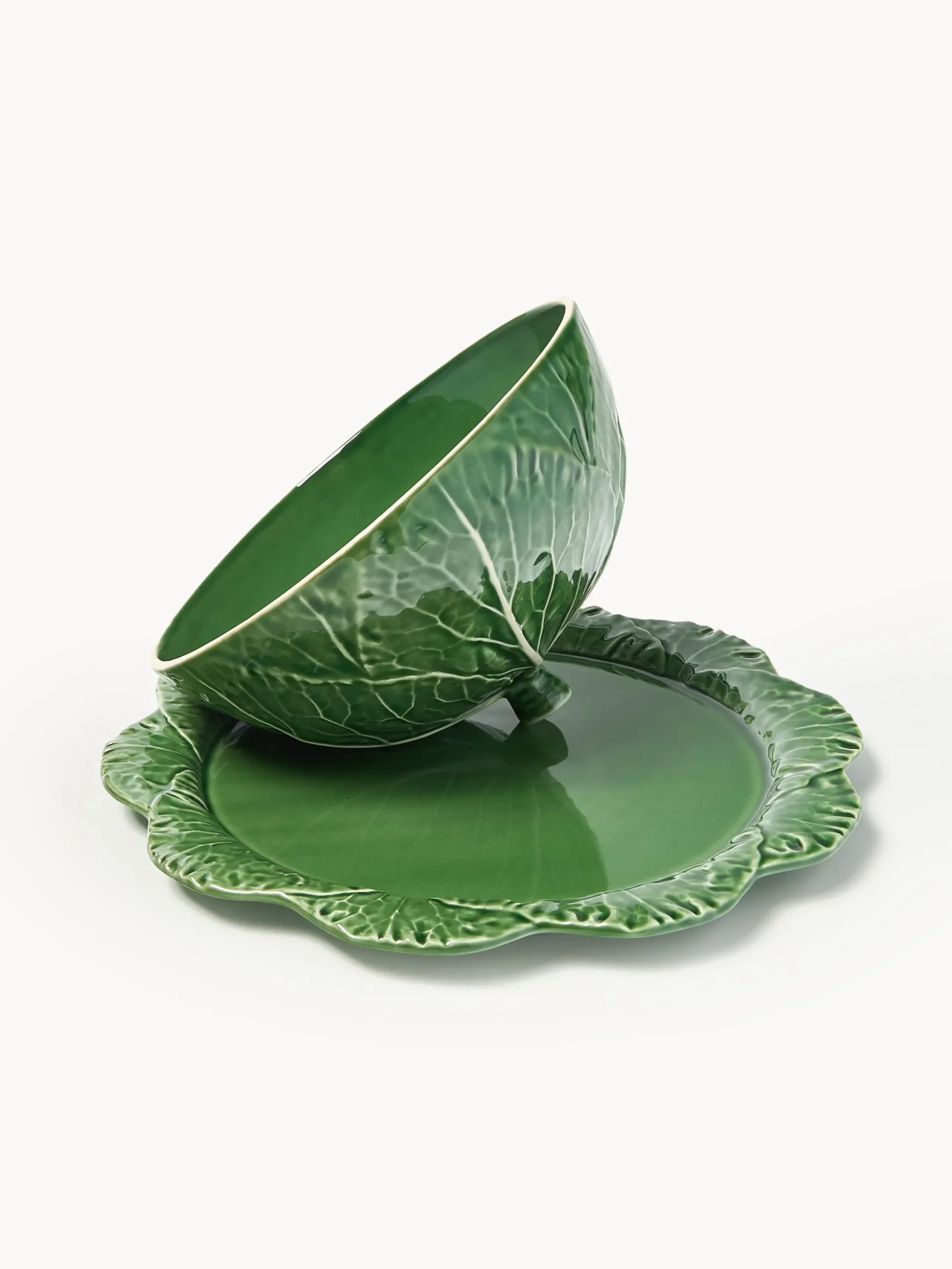 Burriera con coperchio fatta a mano Cabbage