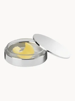 Burriera in vetro soffiato e argento placcato Giacomo
