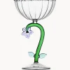 Calice champagne in vetro borosilicato fatto a mano Botanica