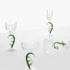 Calice champagne in vetro borosilicato fatto a mano Botanica