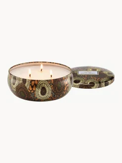 Candela profumata con tre stoppini fatta a mano Japonica Collection (resina ambrata, legno di sandalo, cedro e orchidea