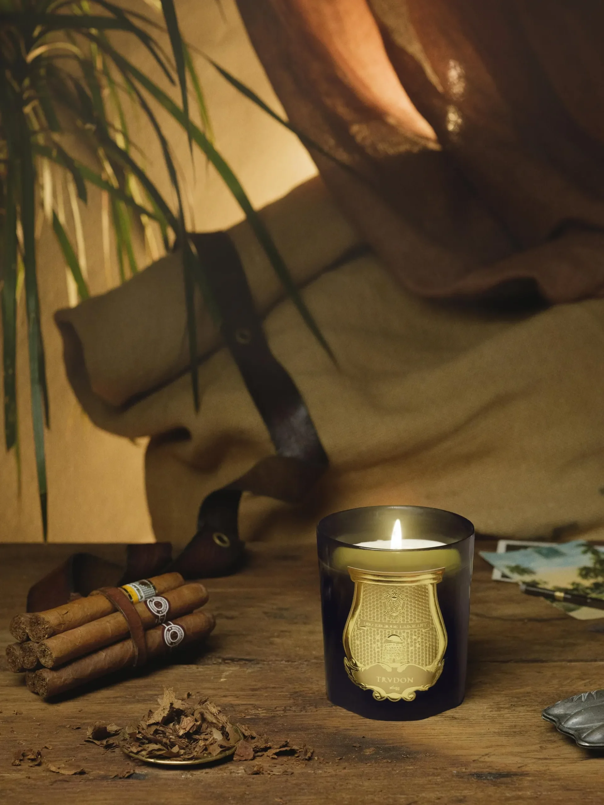 Candela profumata fatta a mano Ernesto (chiodi di garofano, labdano, legno di quercia e patchouli)