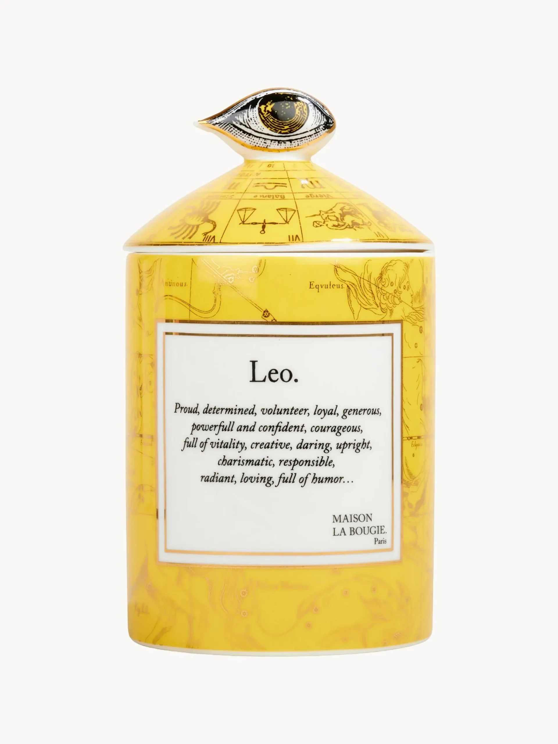 Candela profumata fatta a mano Leo (rosa, sandalo & cedro)