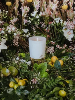 Candela profumata fatta a mano Positano (gelsomino, magnolia, fiori d'arancio)