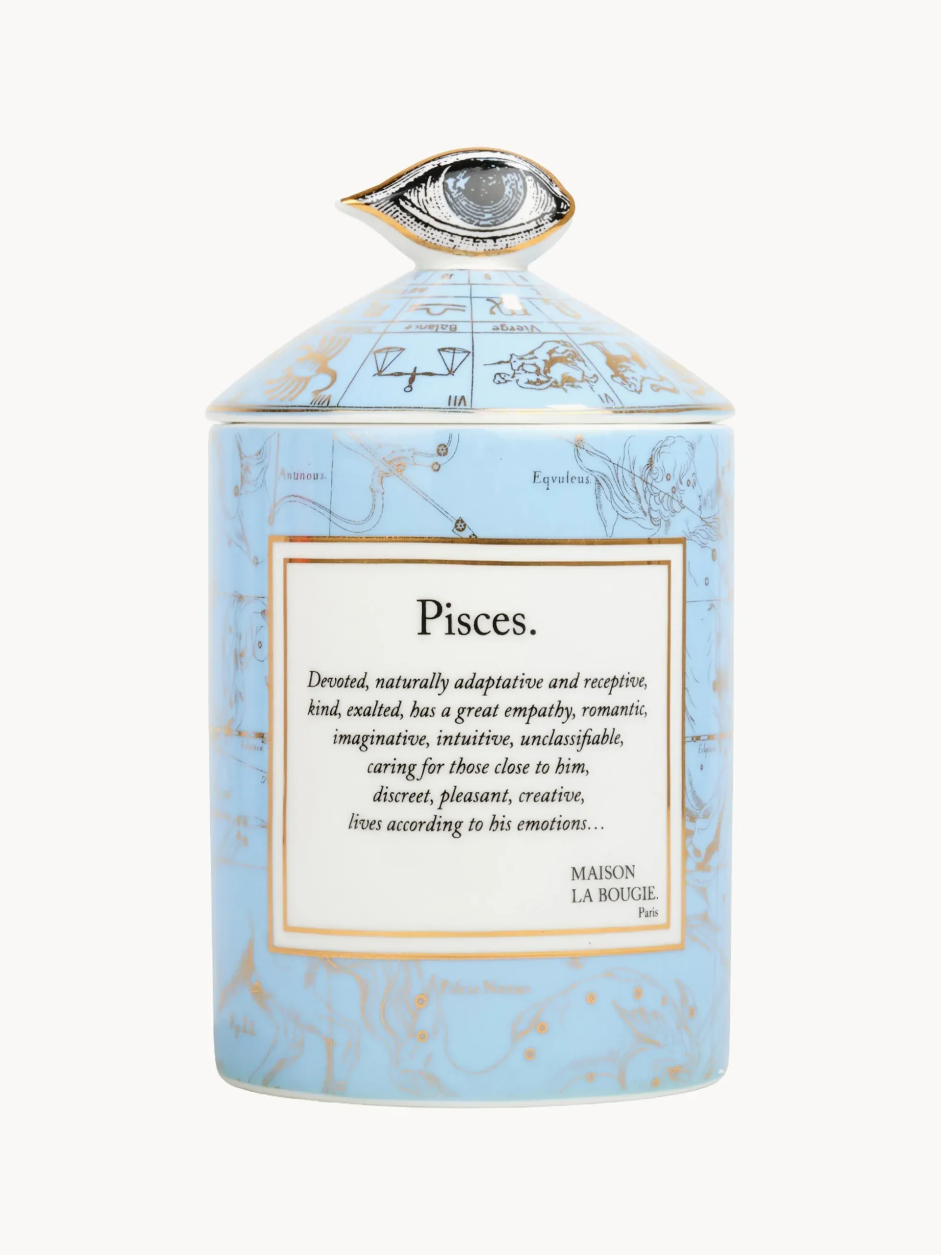 Candela profumata fatta a mano Pisces (monoi & sale marino)