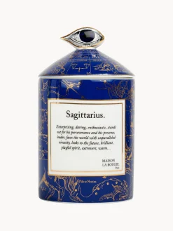 Candela profumata fatta a mano Sagittarius (gurjum, rosa & zafferano)