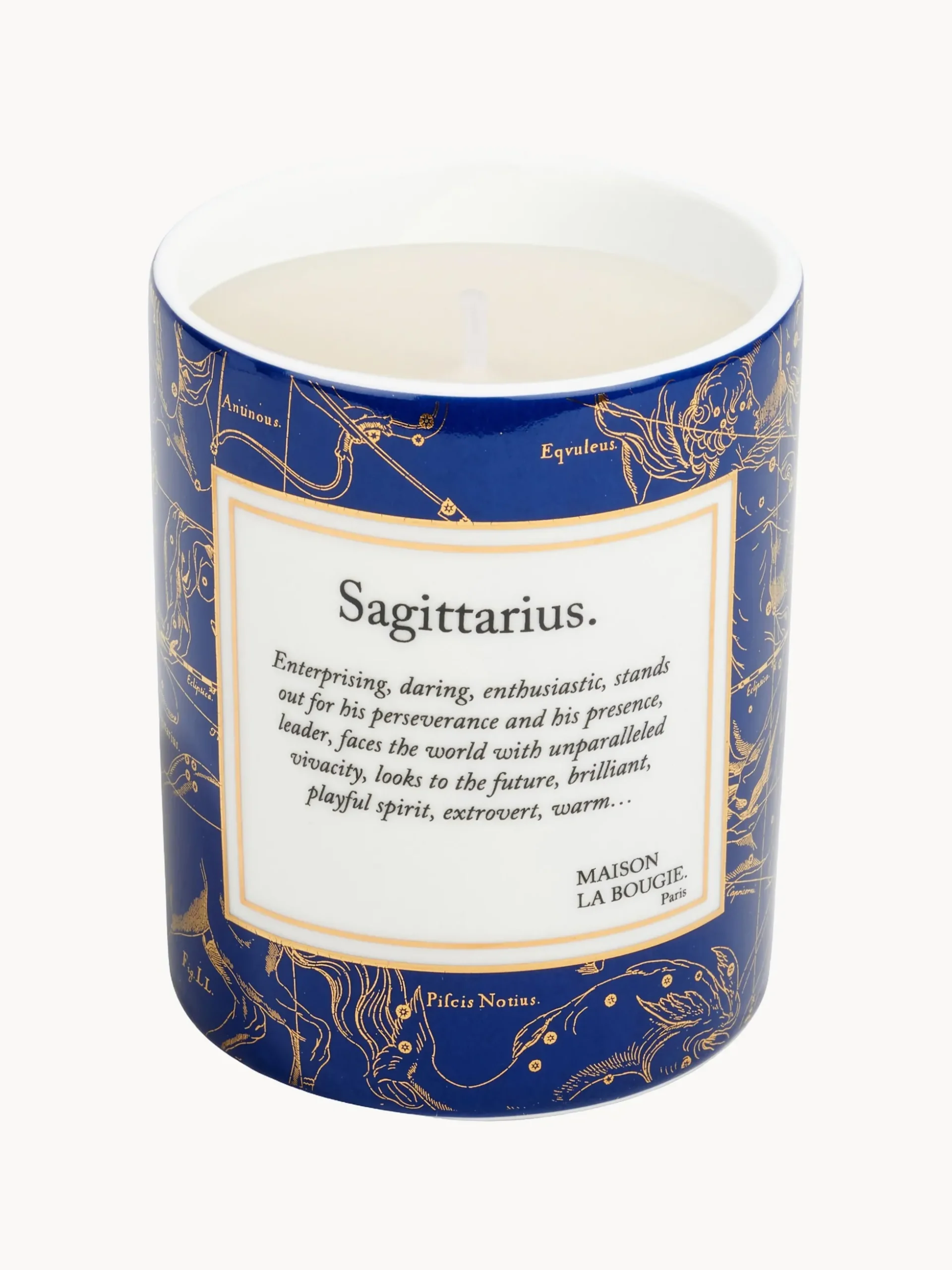 Candela profumata fatta a mano Sagittarius (gurjum, rosa & zafferano)