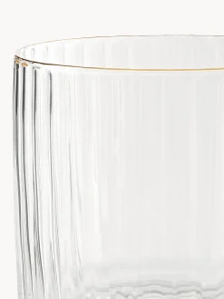 Caraffa e bicchieri in vetro soffiato Aleo, set da 5