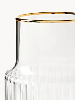 Caraffa e bicchieri in vetro soffiato Aleo, set da 5