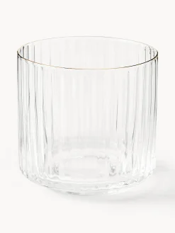 Caraffa e bicchieri in vetro soffiato Aleo, set da 5