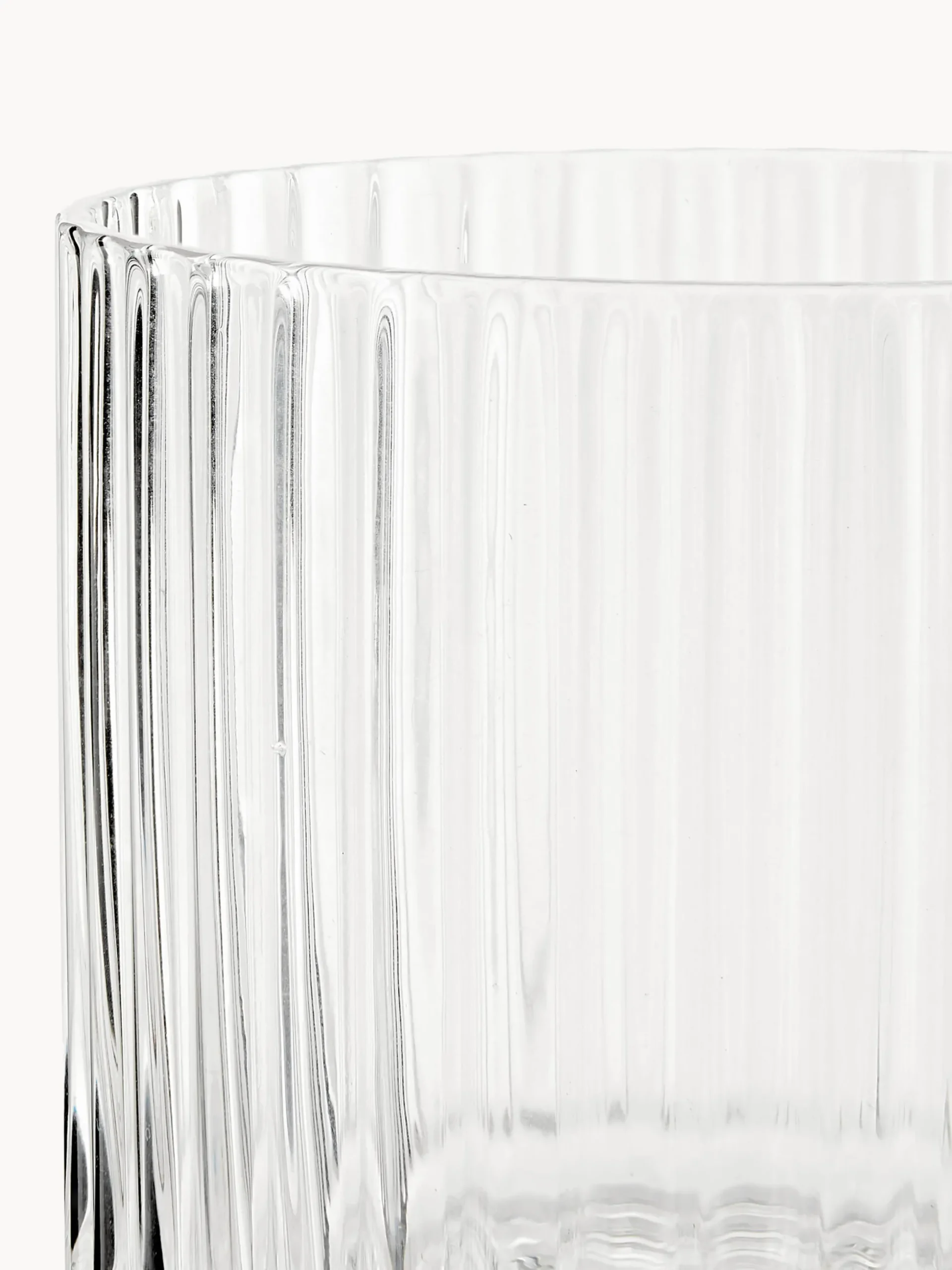 Caraffa e bicchieri in vetro soffiato Aleo, set da 5