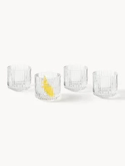Caraffa e bicchieri in vetro soffiato Aleo, set da 5