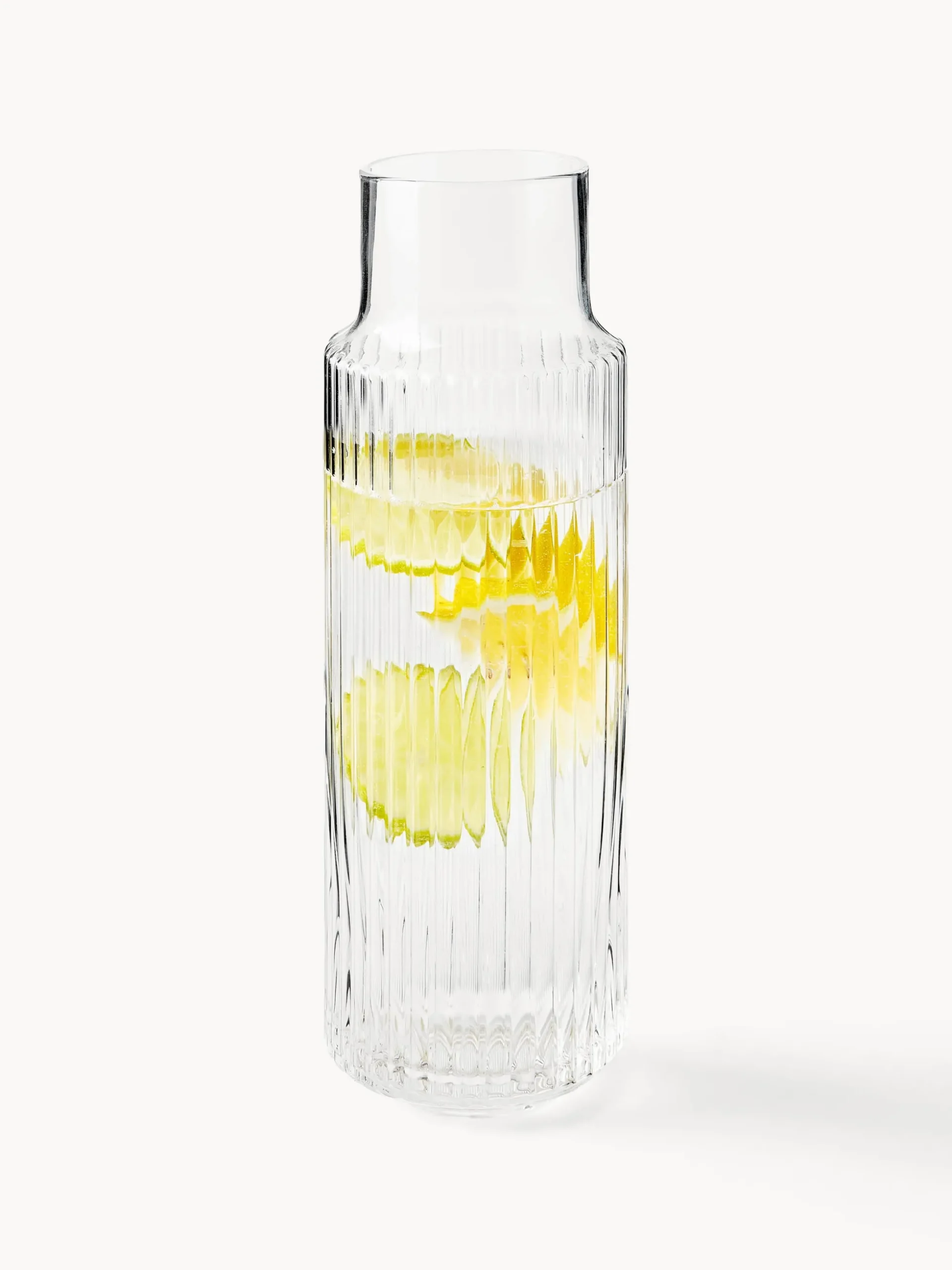 Caraffa e bicchieri in vetro soffiato Aleo, set da 5
