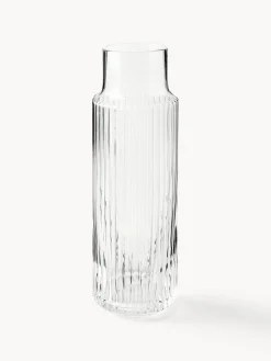 Caraffa e bicchieri in vetro soffiato Aleo, set da 5