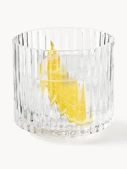 Caraffa e bicchieri in vetro soffiato Aleo, set da 5