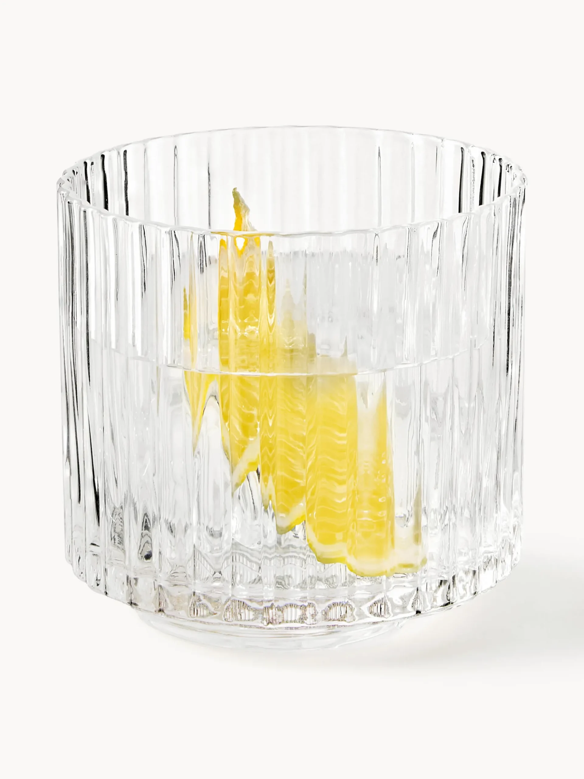 Caraffa e bicchieri in vetro soffiato Aleo, set da 5
