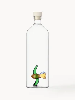 Caraffa in vetro borosilicato fatta a mano Fish, 1,1 L