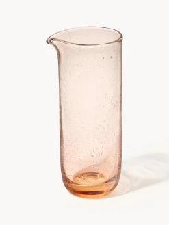 Caraffa in vetro soffiato con bolle d'aria Hippolyte , 840 ml