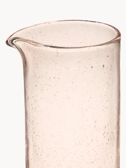 Caraffa in vetro soffiato con bolle d'aria Hippolyte , 840 ml